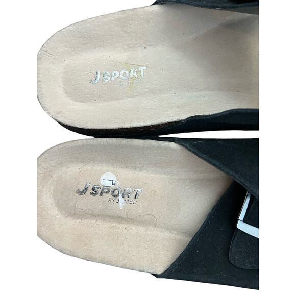 J Sport “Libra” Men’s Black Suede Sandals SZ 11M - Picture 3 of 9